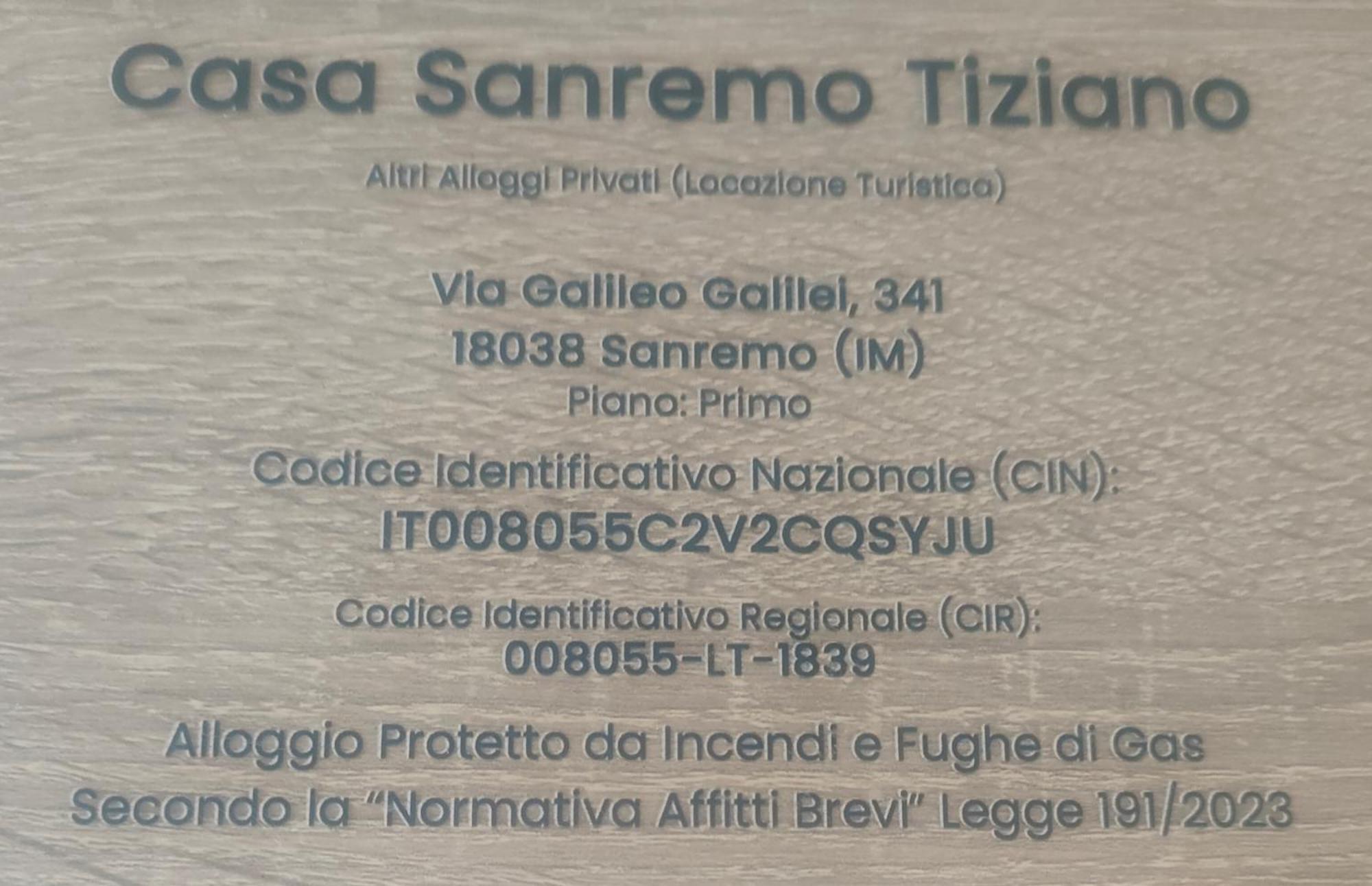 Casa Sanremo Tiziano Parking Gratis Spiaggia 15 Minuti A Piedi Exterior foto